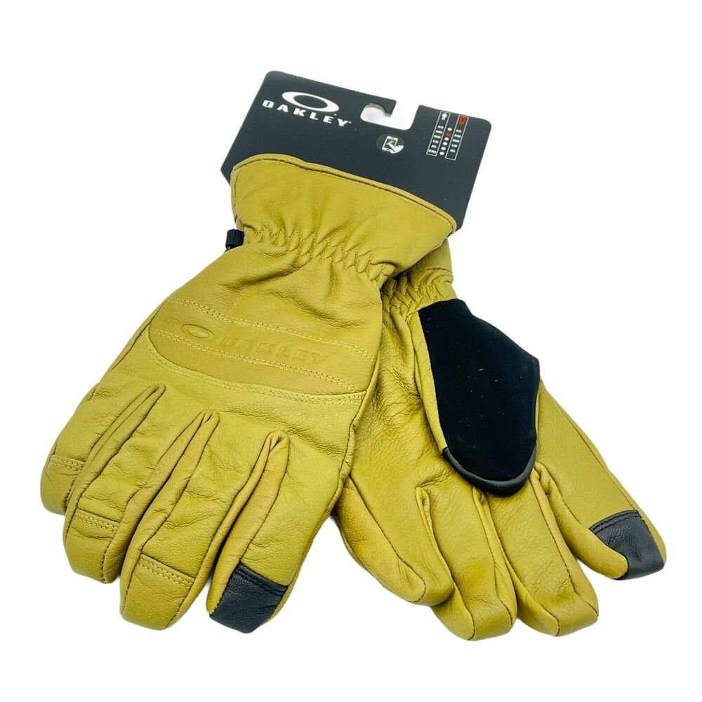 Oakley Snakedance Winter Leather Gloves Burnished/Yellow 84121-88AX (Brand New)